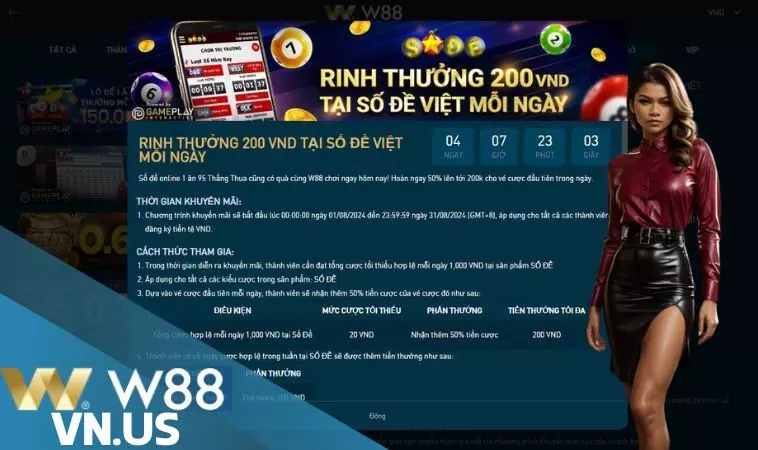 Cách tham gia ưu đãi chơi số đề Việt thưởng 200 VND mỗi ngày